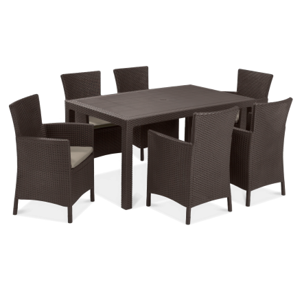 Zahradní set IOWA/MELODY 6+1 Brown - KETER