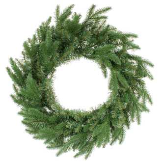 Smrkový věnec se sněhovými vločkami, průměr 70 cm