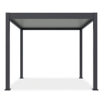 Hliníková pergola Gutroof ELEGANCE 3x3 m v antracitové barvě čelní pohled