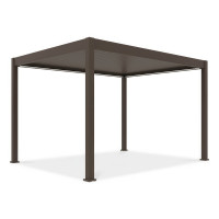 Hliníková pergola Gutroof ELEGANCE AUTOMATIC 3x4 m Taupe s LED