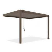 Hliníková pergola ke stěně Gutroof ELEGANCE WALL 3x4 Taupe