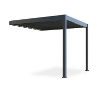Hliníková pergola ke zdi Gutroof ELEGANCE WALL 3x3 m, antracit