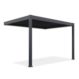 ELEGANCE WALL AUTOMATIC 3x4 Antracitová automatická nástěnná pergola s osvětlením - Gutroof