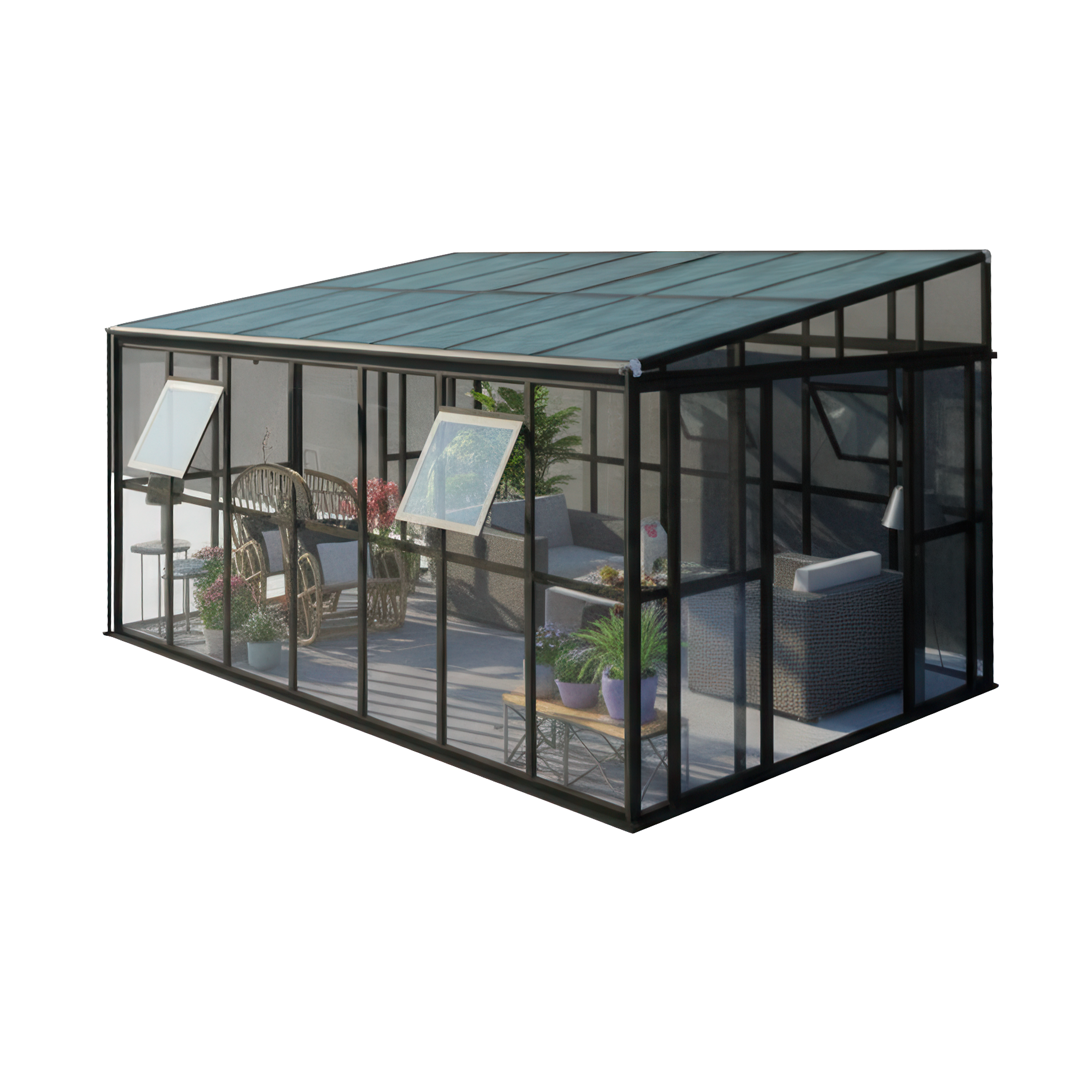 Przyścienny ogród zimowy Gutroof SOHO 505x290cm PC, Glass