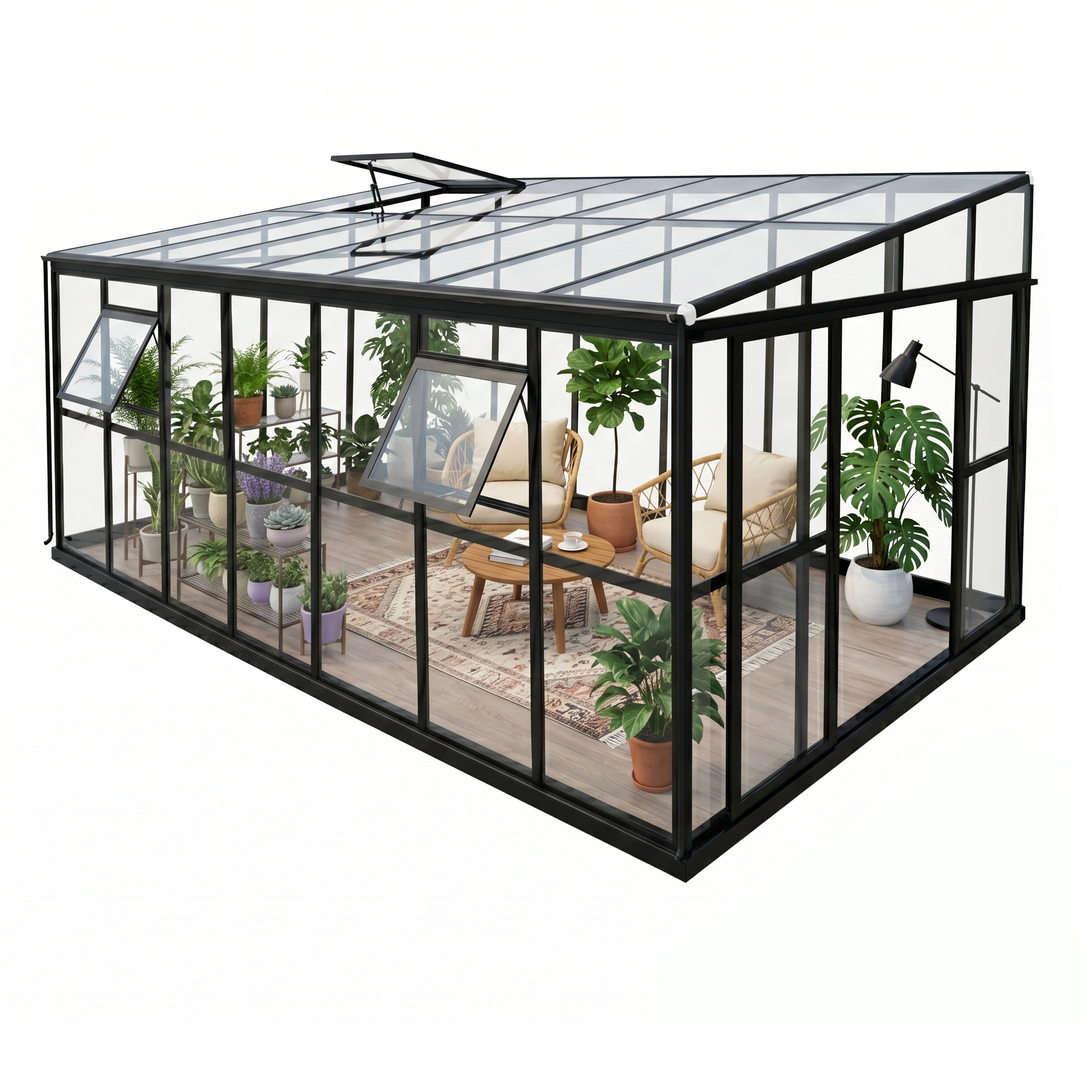 Inspiracja dekoracji w ogrodzie zimowym  SOHO 505x290cm Solid PC, Glass Gutroof 