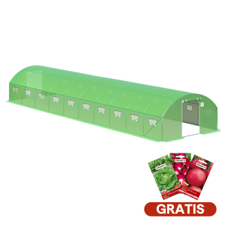 Dvoudveřový fóliovník 4x10x2 - 40m2 Zelený