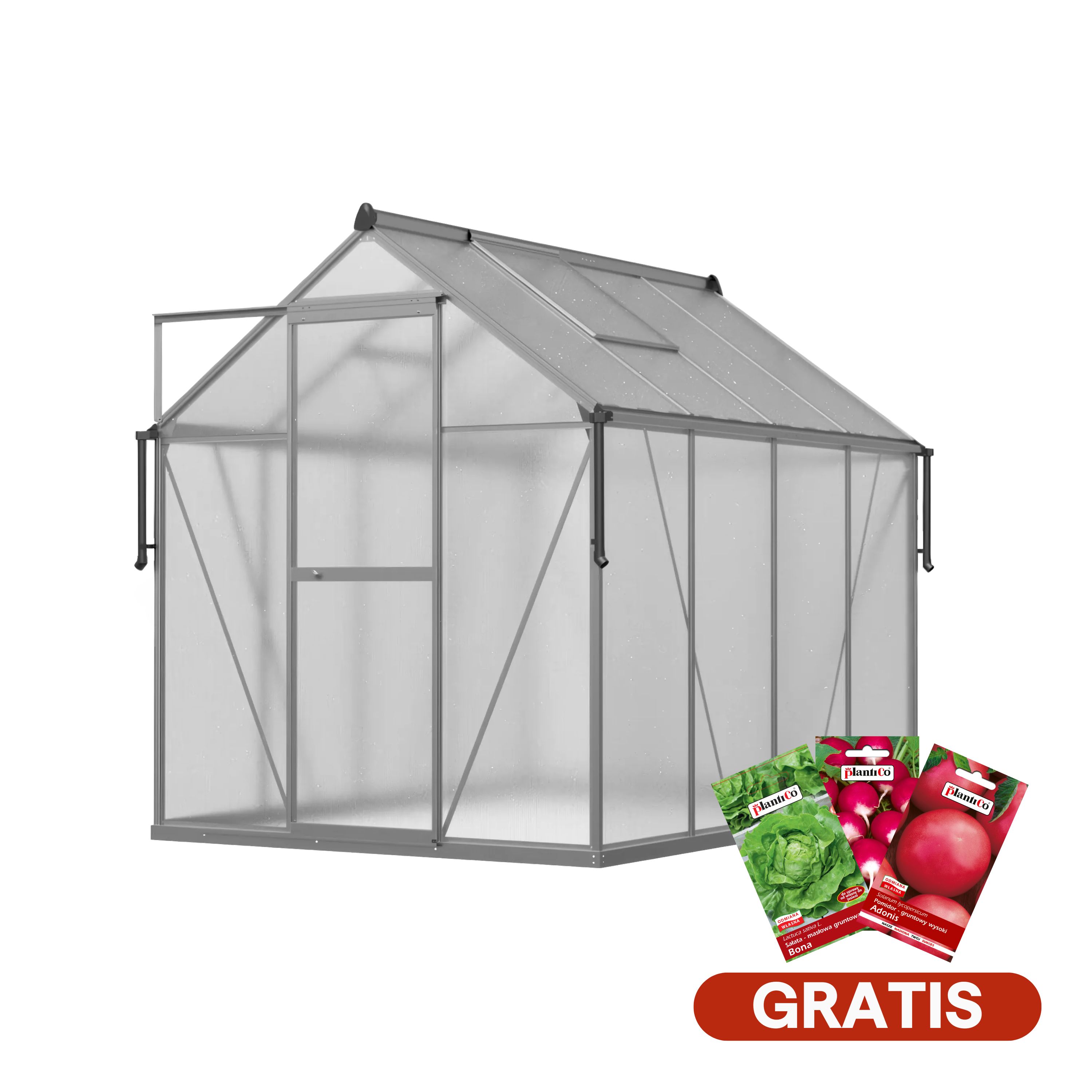Polykarbonátová skleník Slide-In NEW 183x245cm Silver - Cultivo