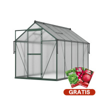 Zahradní skleník z polykarbonátu Slide-In NEW 183x303cm Dark Green – Cultivo