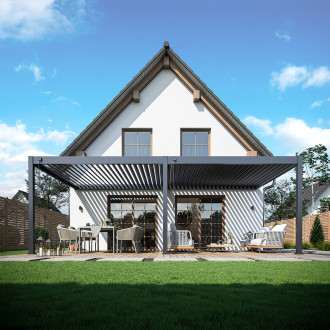 Přistřešek pro terasy DELUXE Wall 3,6x7,2 Antracit - Gutroof