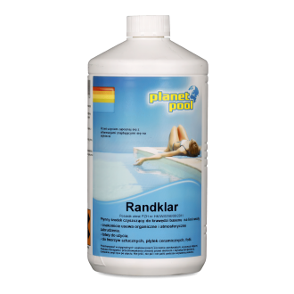 środek do usuwania osadów z basenu w białej butelce