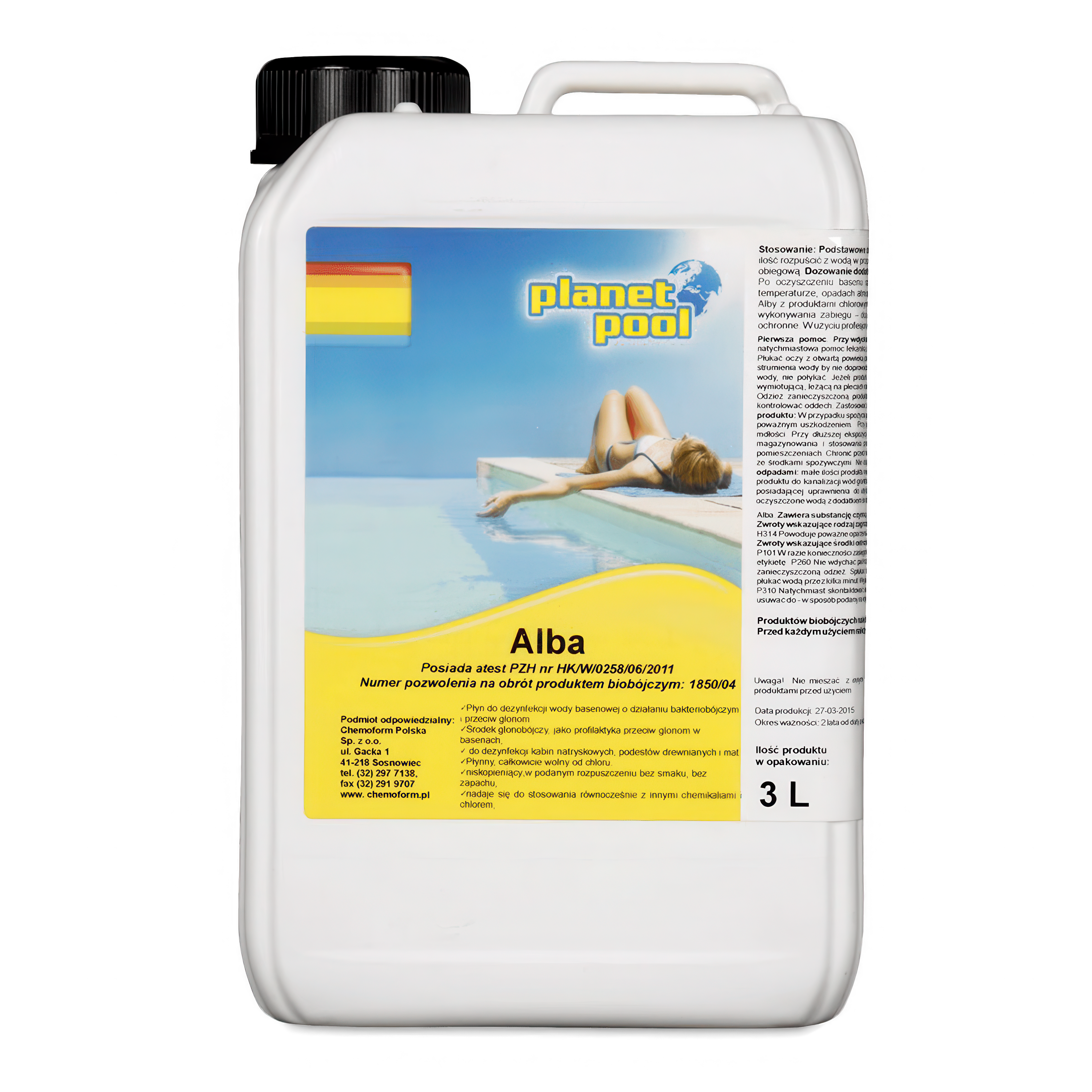 Alba tekutina do bazénu na řasy 3L - CHEMOFORM