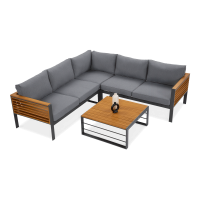 RUBICON Tmavě šedý hliníkový roh - FOCUS GARDEN