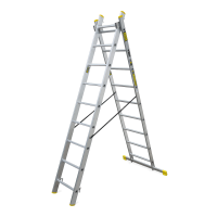 Hliníkový dvouramenný žebřík BS-DW2x9, 150 kg - BAYERSYSTEM