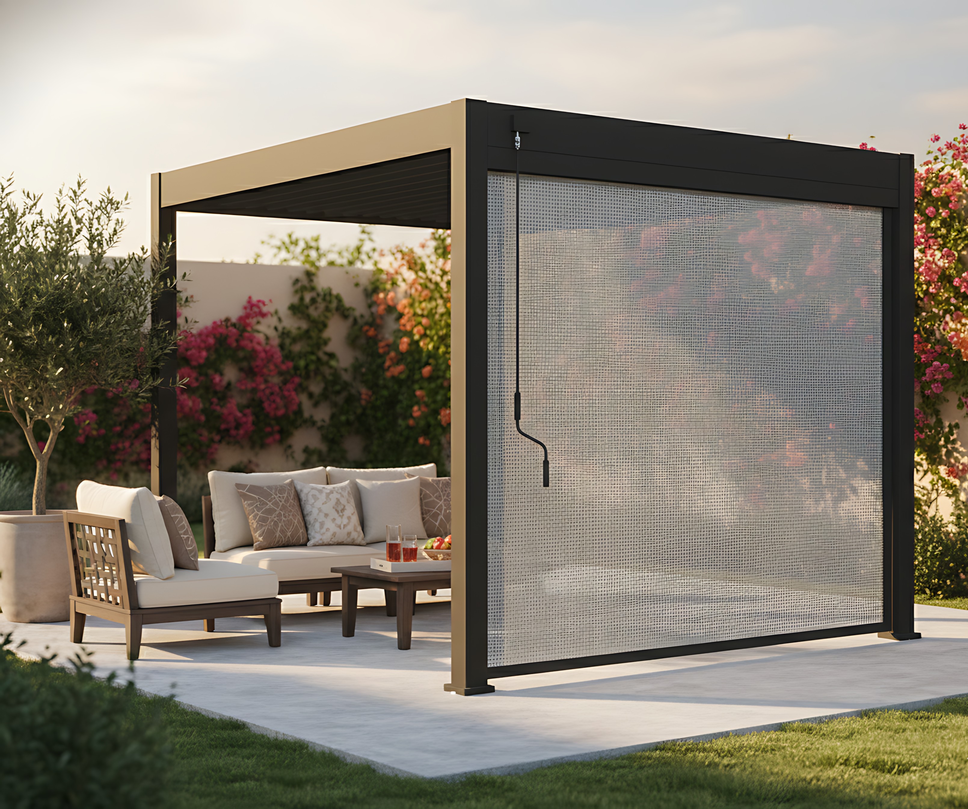 Roleta opuszczana do pergoli ELEGANCE/DELUXE/FUSION 3 m Anthracite - Gutroof