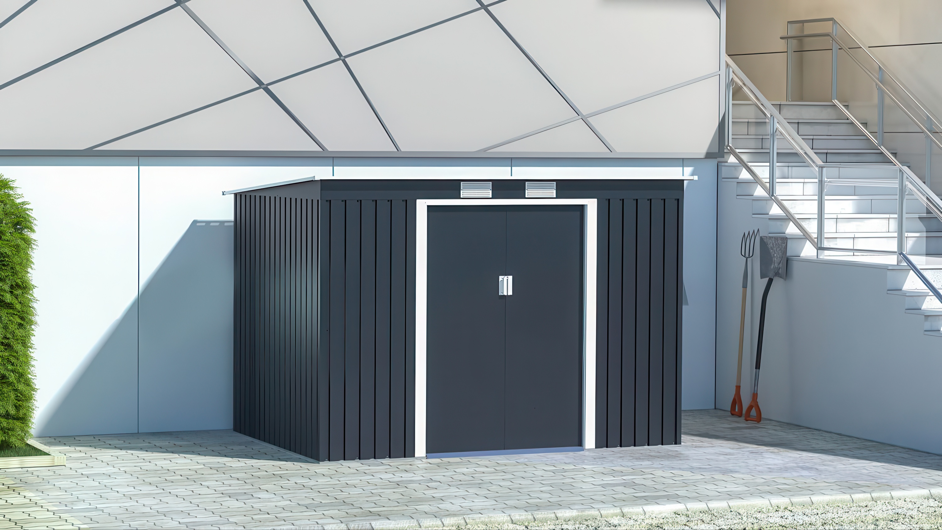 Zahradní domek OREGON 261x171cm Cold Grey - Hardmaister