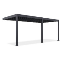 ELEGANCE WALL AUTOMATIC 3x6 Antracitová automatická nástěnná pergola s osvětlením - Gutroof