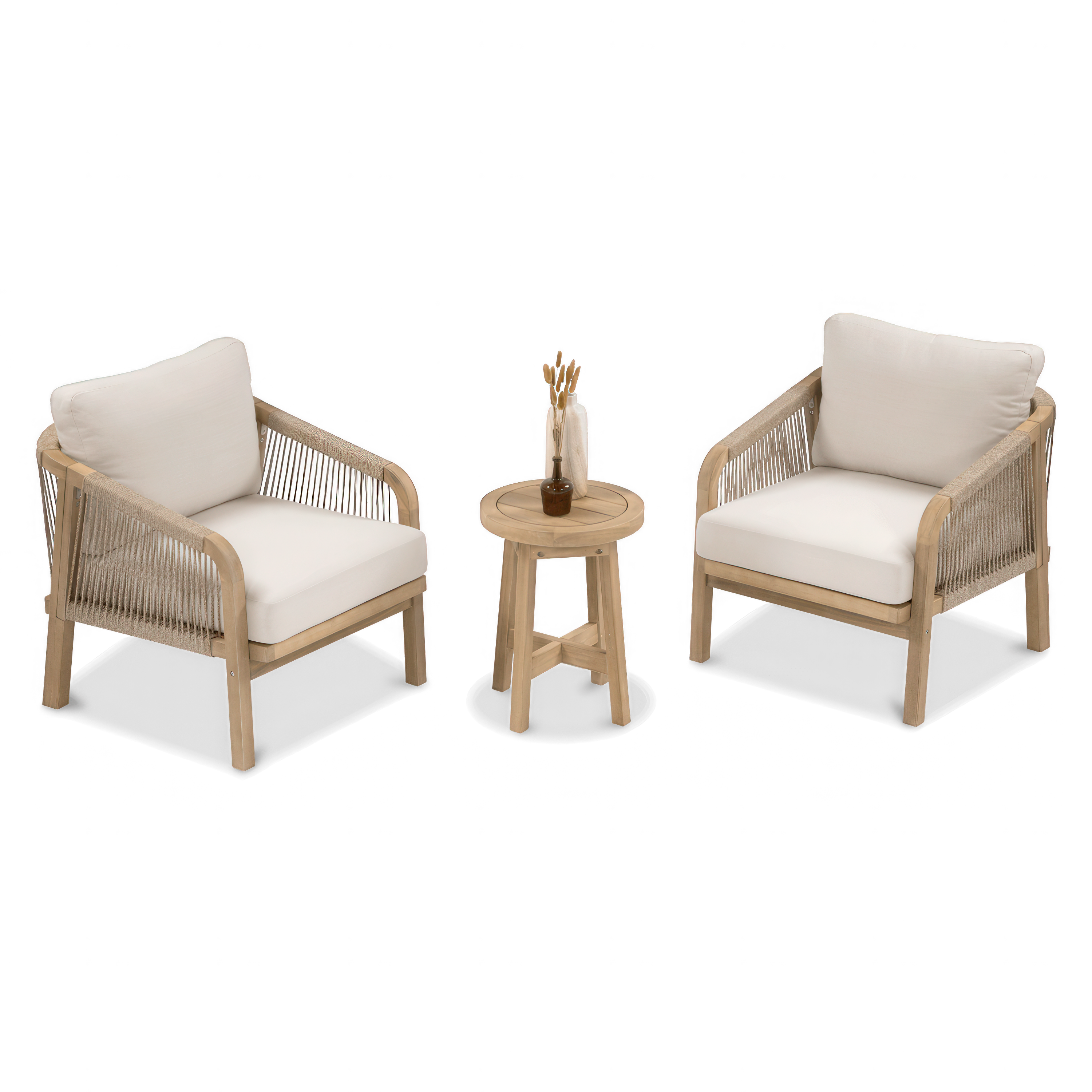 Dwuosobowy zestaw mebli balkonowych z stolikiem marigold 2 plus 1 caffe - furrore