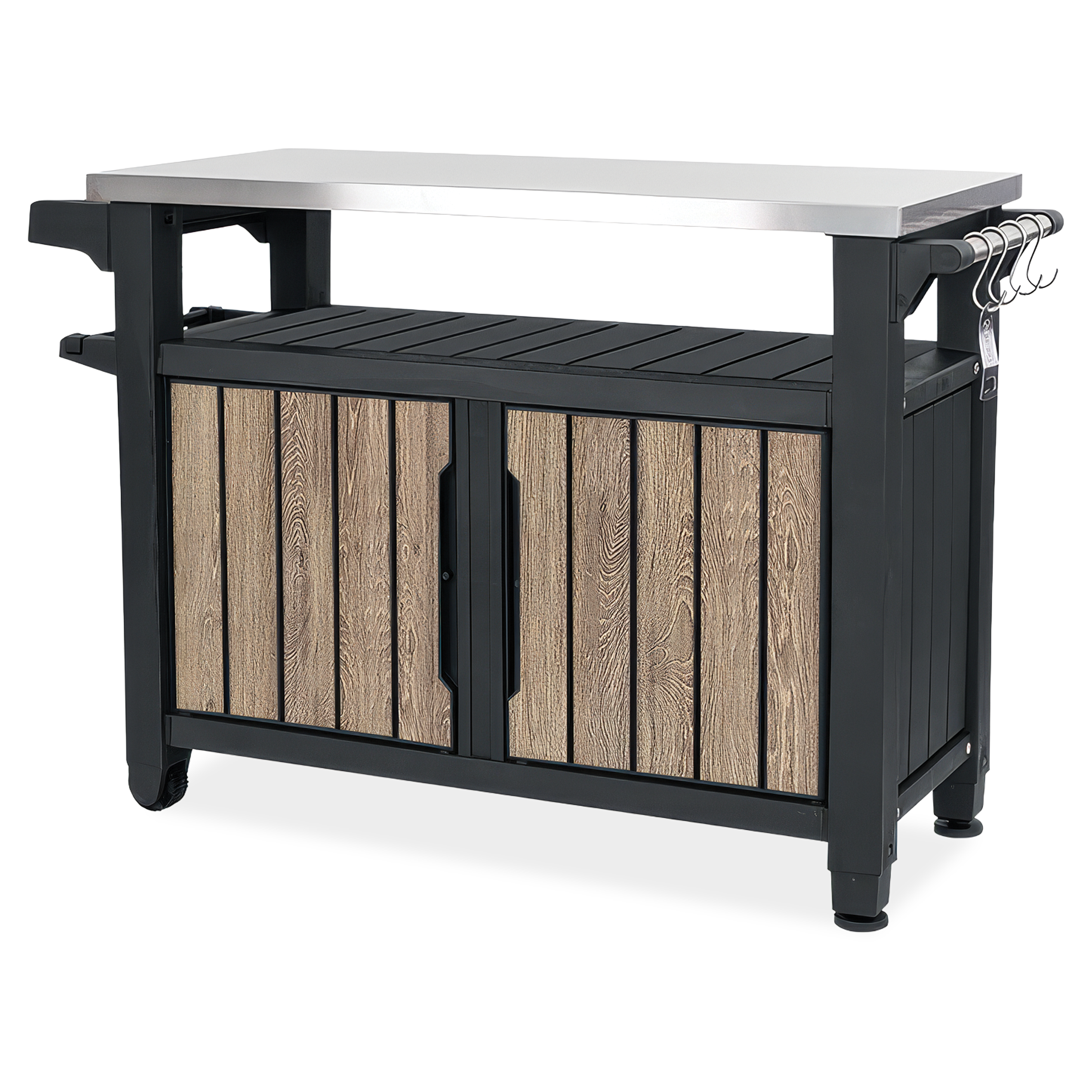Barový regál s úložným prostorem pro zahradu DECO UNITY XL 207L Ashwood - Keter