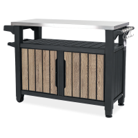 Barový regál s úložným prostorem pro zahradu DECO UNITY XL 207L Ashwood - Keter