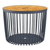 Koš Clubo 59x59x45cm, antracit - PROSPERPLAST