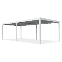 Zahradní pergola DELUXE PRO AUTOMATIC + LED 4x8 White - Gutroof
