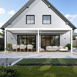 Nástěnná pergola DELUXE Wall 3,6x7,2 White - Gutroof