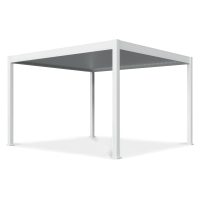 Elektrická terasa pergola DELUXE AUTOMATIC 3,6x4 s LED osvětlením, Bílá - Gutroof