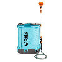 niebieski opryskiwacz akumulatorowy z zbiornikiem o pojemności 16 litrów cultivo