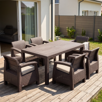 Zahradní sestava CORFU MELODY FIESTA 6+1 Brown - Keter