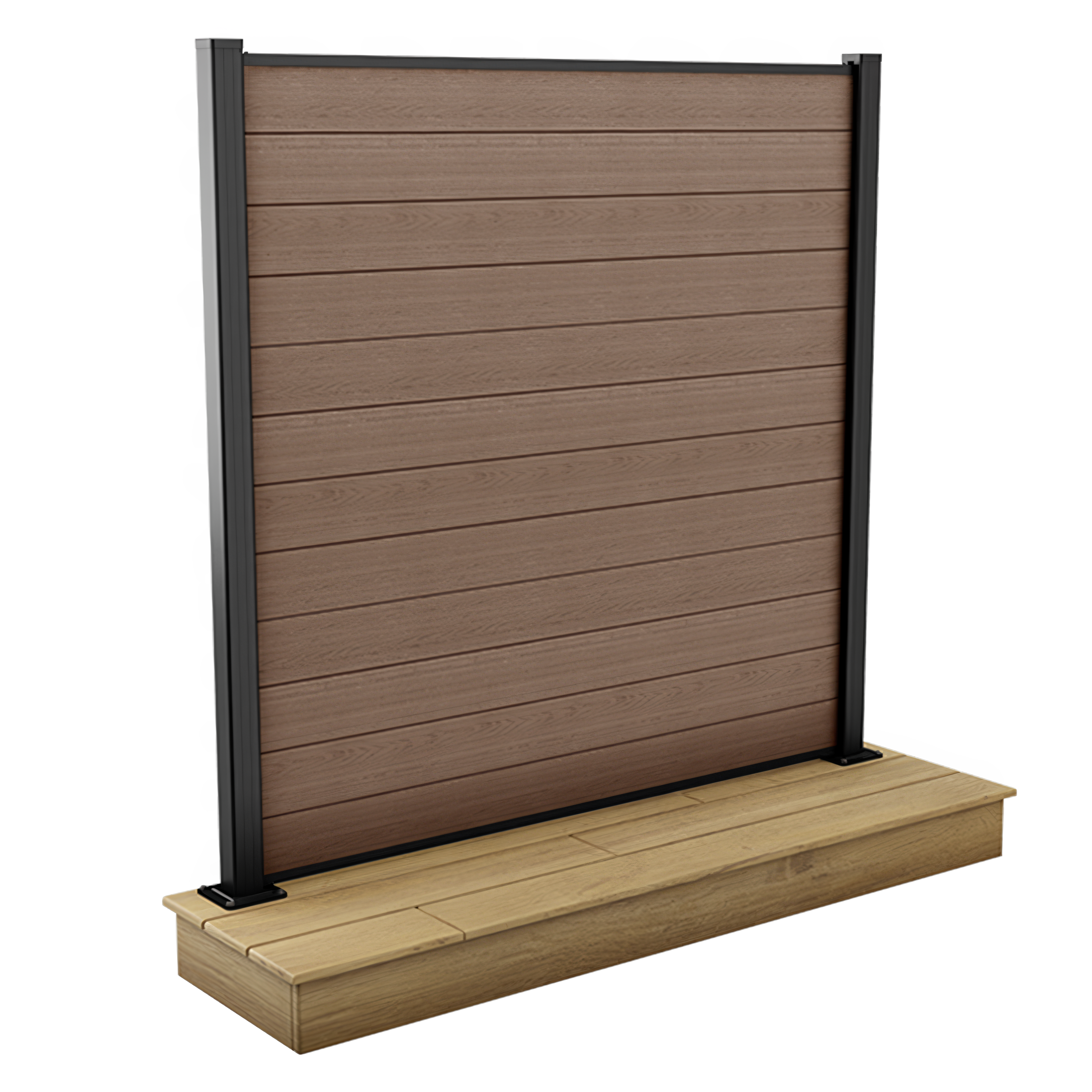 Plotový díl hnědý 1,8x1,8 m pro montáž na základ – Keter