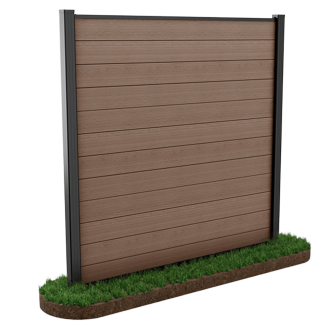 Brązowy płot 1,8 m do mocowania w gruncie – Keter miniatura