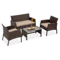 SAN MARINO Hnědá souprava Technorattan