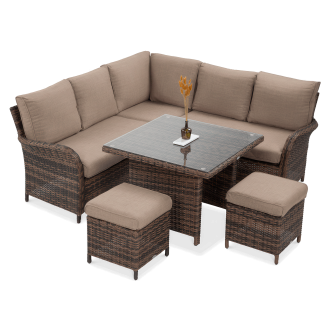 Narożnik z technorattanu VENTURA Brown