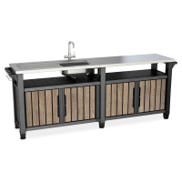 Zahradní bufet s pracovní deskou DECO UNITY CHEF 415L Ashwood - Keter