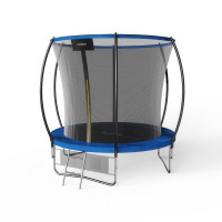 Zahradní trampolína 8FT 244cm + žebřík + síť na boty, modrá - Fuunky