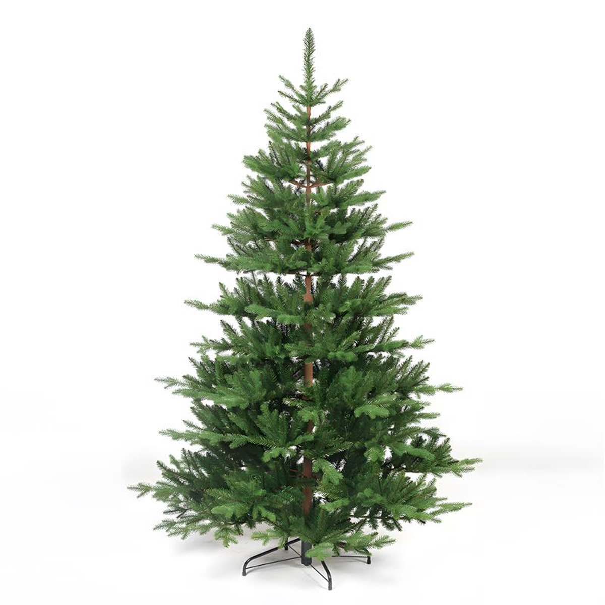 Umělý vánoční stromek smrk COZY 210 cm s hustými zelenými větvičkami na kovovém stojanu
