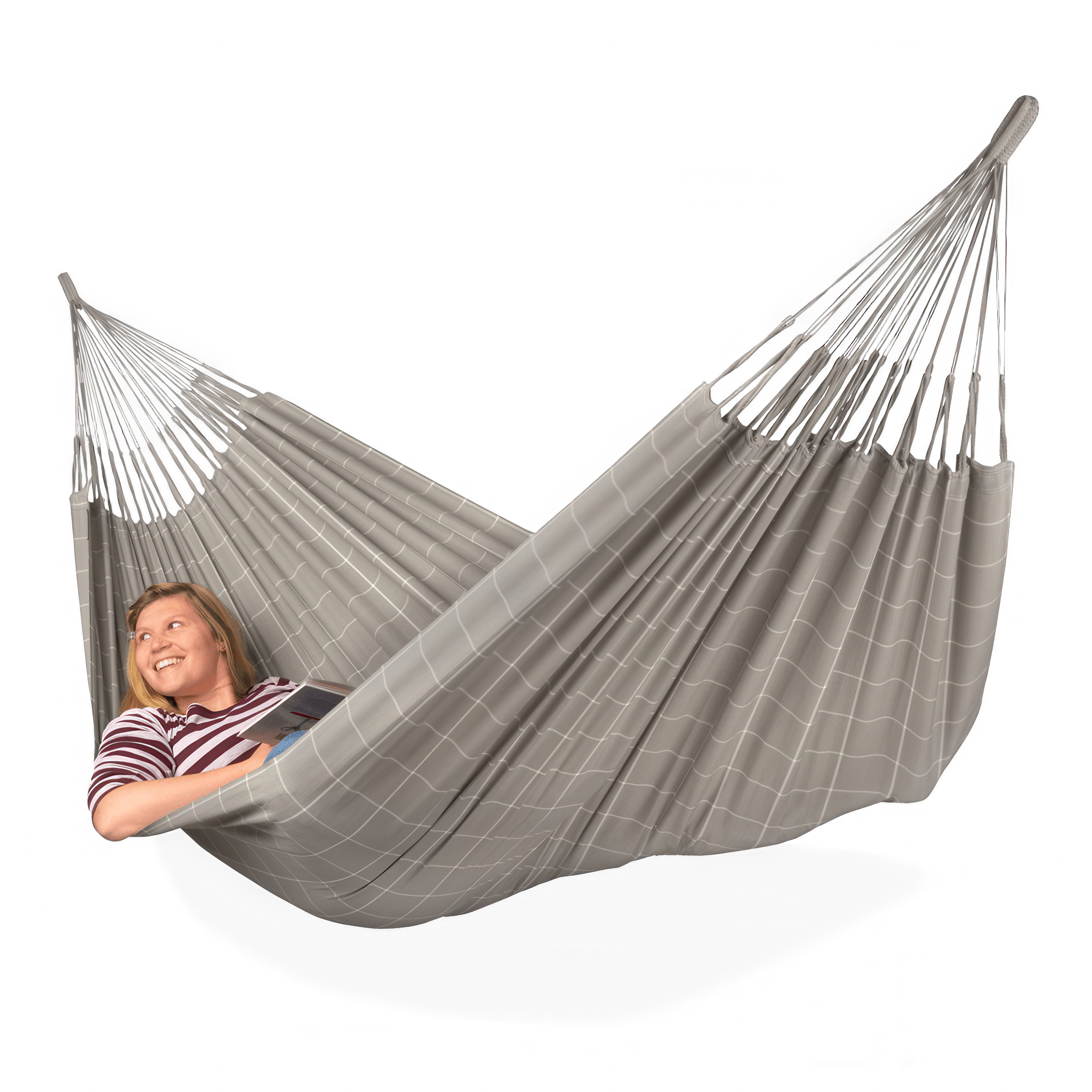 Klasická dvojitá houpací síť BRISA Almond - LA SIESTA