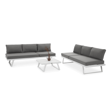 Hliníkový rohový modul MIDWAY White - FOCUS GARDEN