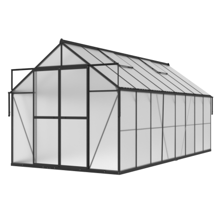 czarna szklarnia z poliwęglanu "slide in"