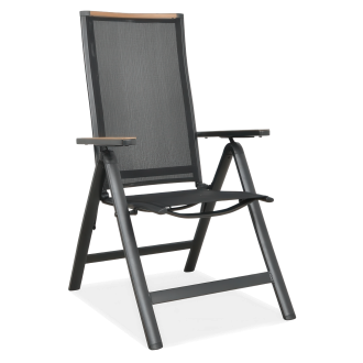 BRISBANE Černá židle s nastavitelným opěradlem