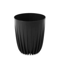 MIRA Eco recyklovaný 19cm dekorativní květináč černý - LAMELA