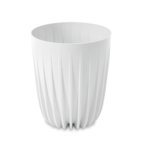 MIRA Eco recyklovaný 19cm dekorativní květináč bílý - LAMELA