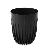 MIRA Eco recyklovaný dekorativní květináč 25cm černý - LAMELA