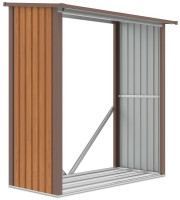 Stojan na dřevo, přístřešek na dřevo DENVER 182x89cm Dub hnědý - Hardmaister