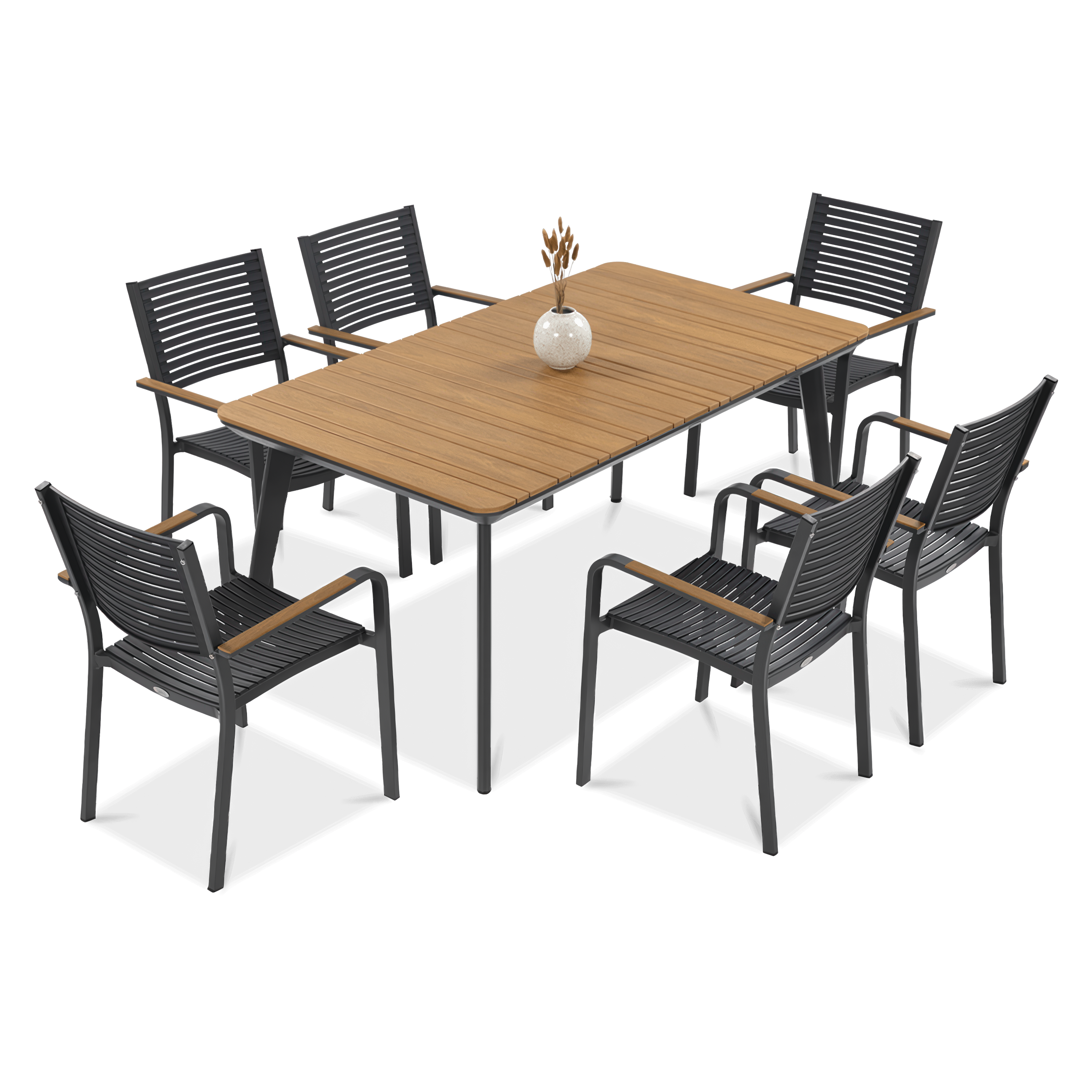 Jídelní set TACOMA 160/6 Graphite - Focus Garden