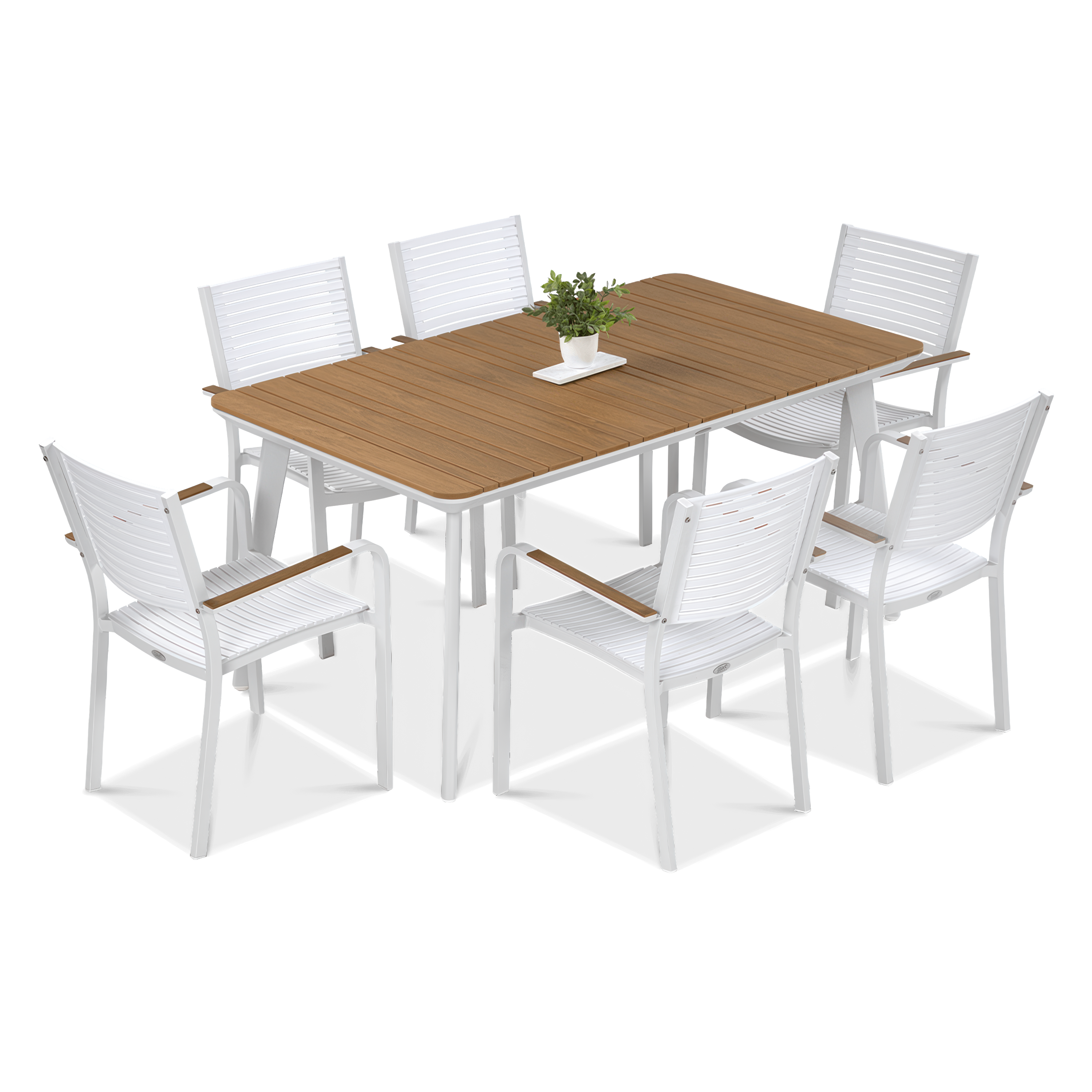 Jídelní set TACOMA 160/6 White - Focus Garden