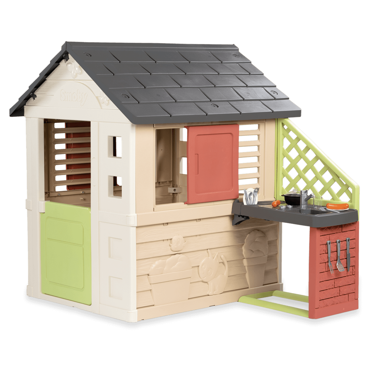 Přírodní domek s kuchyní 145x110x127cm - Smoby 