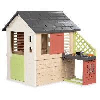 Přírodní domek s kuchyní 145x110x127cm - Smoby