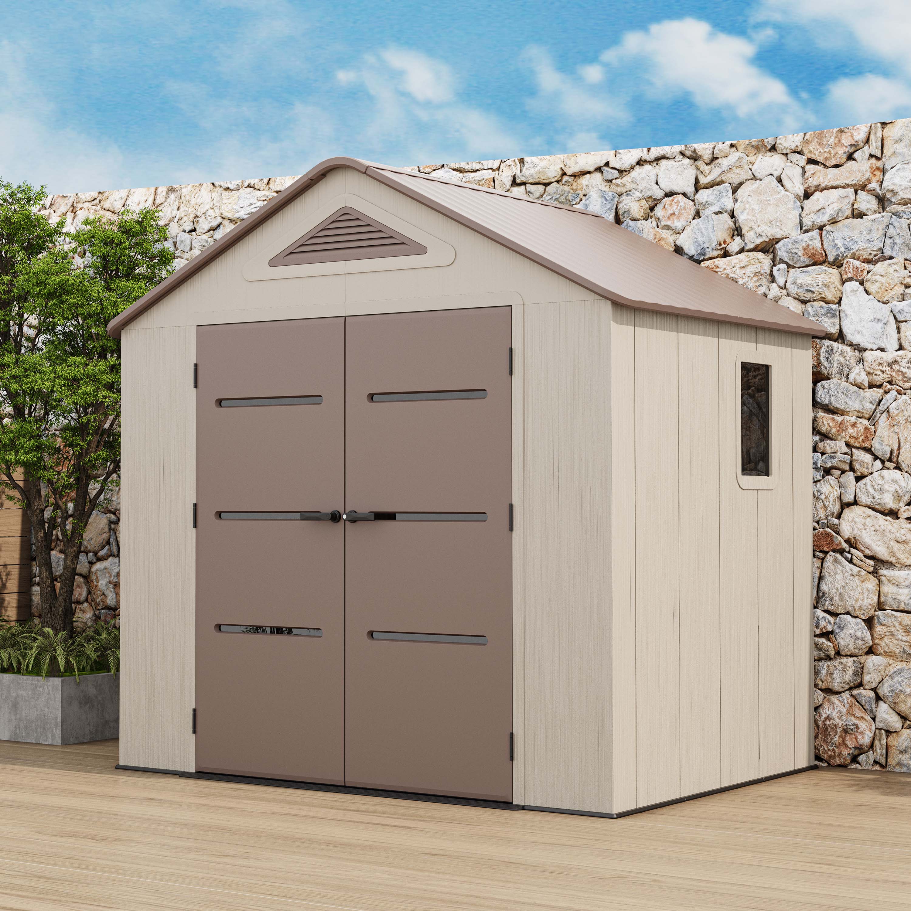 Zahradní domek EVEREST 8x6 Brown - HARDMAISTER