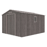 Kovový zahradní domek HUDSON 277x319 cm Light Wood